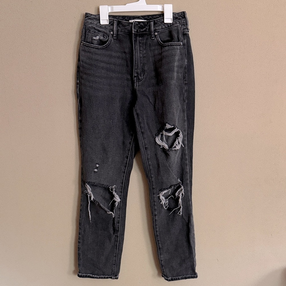 PacSun Charcoal Distressed Ankle Jeans